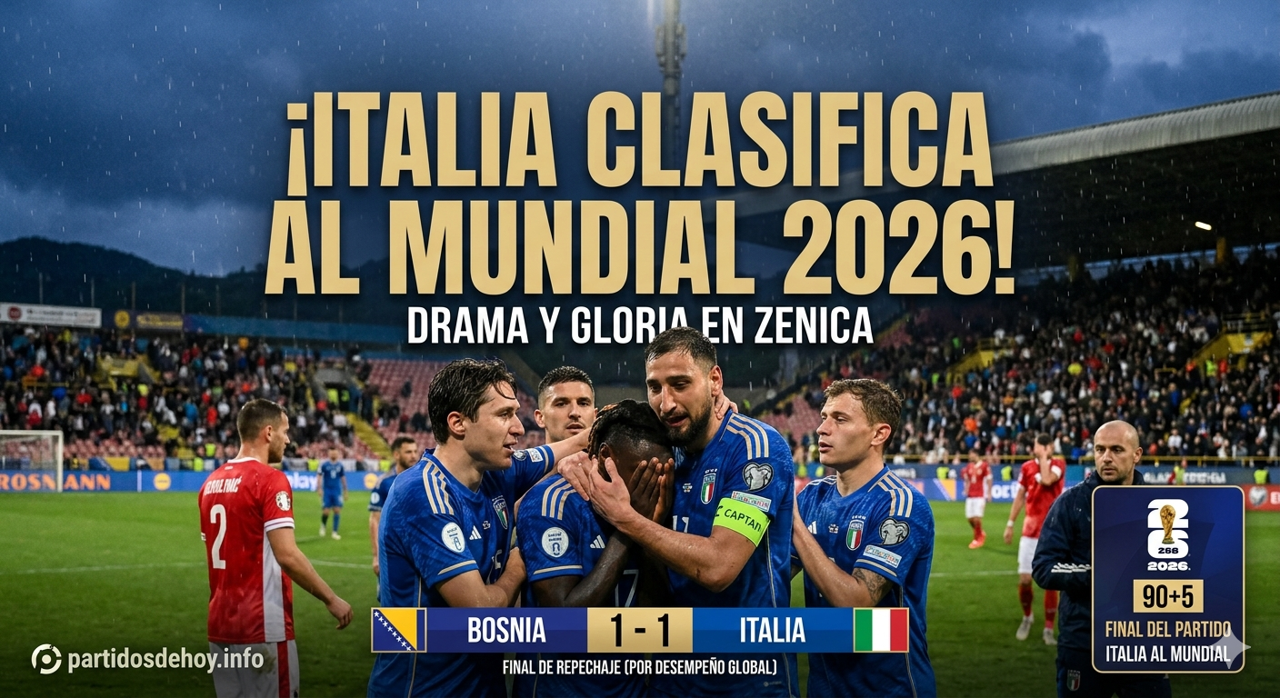 Italia vs Bosnia en vivo